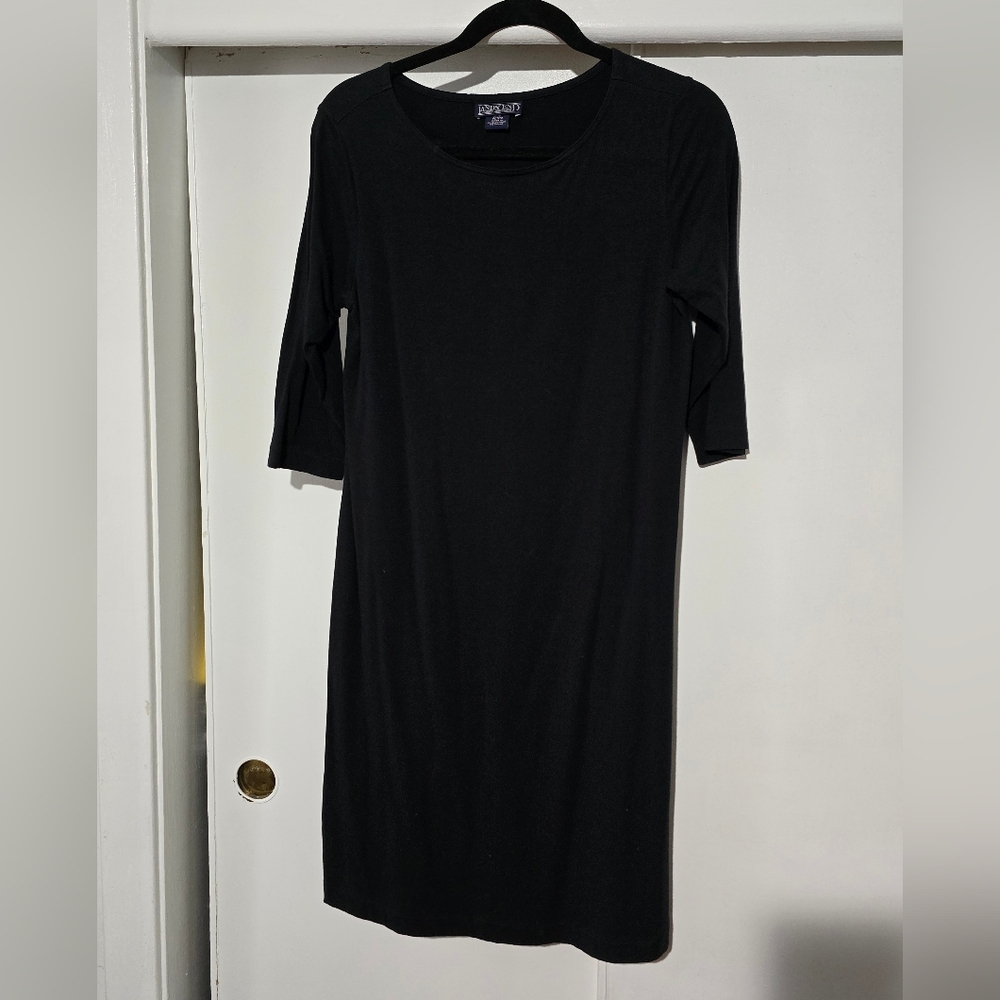 Black Long Sleeve Midi Dress
